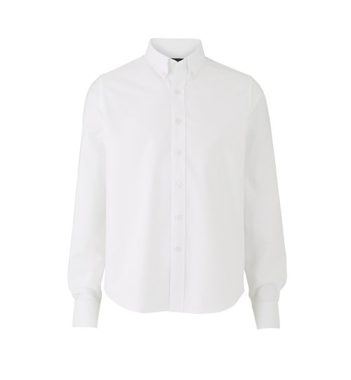 Men's White Slim Fit Casual Shirt In Shorter Length | Savile Row Co