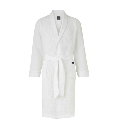 White Cotton Waffle Dressing Gown Mdg979wht 