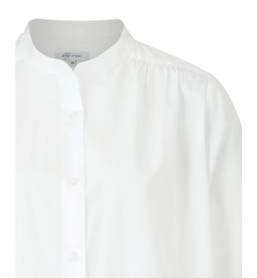 Women’s Poplin Loose Fit Shirt in White | Savile Row Co