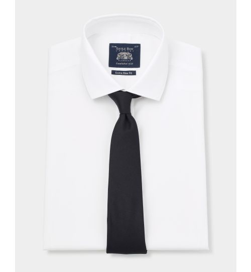 Men's Extra Slim Fit Stretch Shirt In White | Savile Row Co