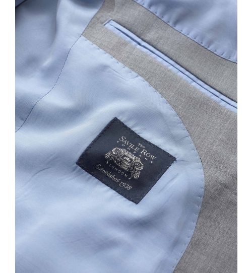Men's Mid Grey Wool-Blend Suit Jacket | Savile Row Co