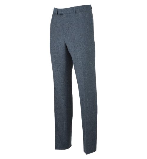 Men's Grey Check Suit Trousers | Savile Row Co