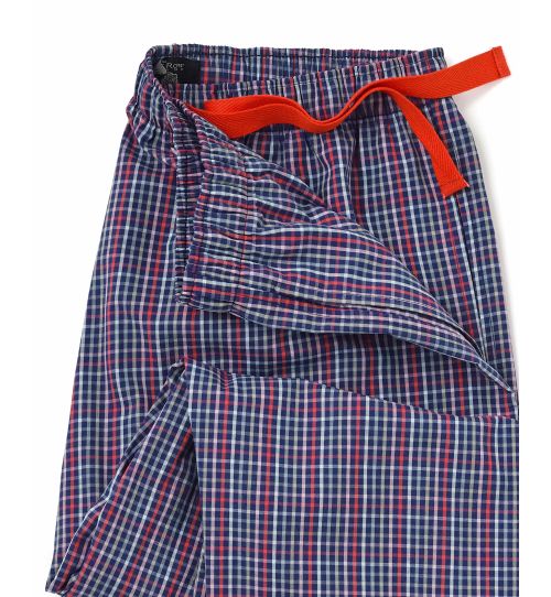 Men's Multi Checked Organic Cotton Lounge Pants | Savile Row Co