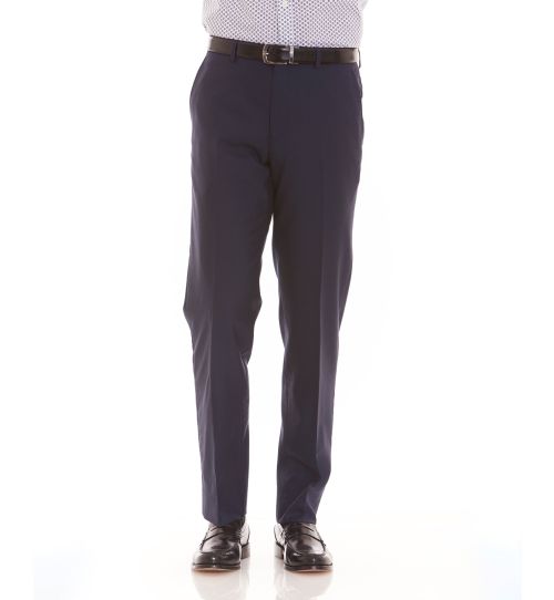 Men's Tailored Business Trousers In Navy | Savile Row Co