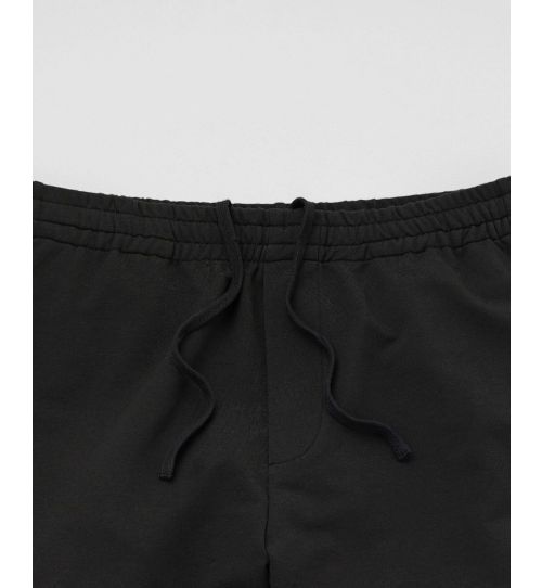 Men’s black loopback stretch cotton active jogging bottoms | Savile Row Co