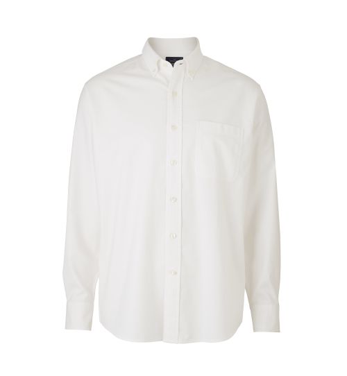 Men's White Classic Fit Oxford Casual Shirt | Savile Row Co