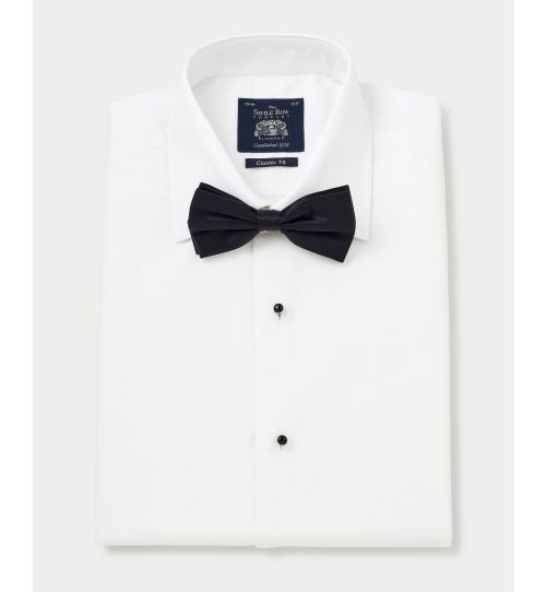 Men's White Marcella Bib Front Classic Fit Formal Dress Shirt With ...