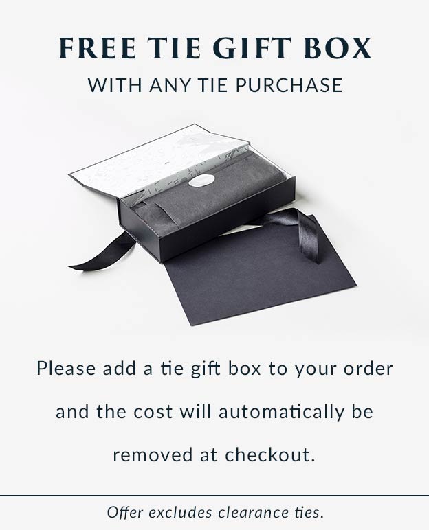 Free tie gift box with any tie purchase