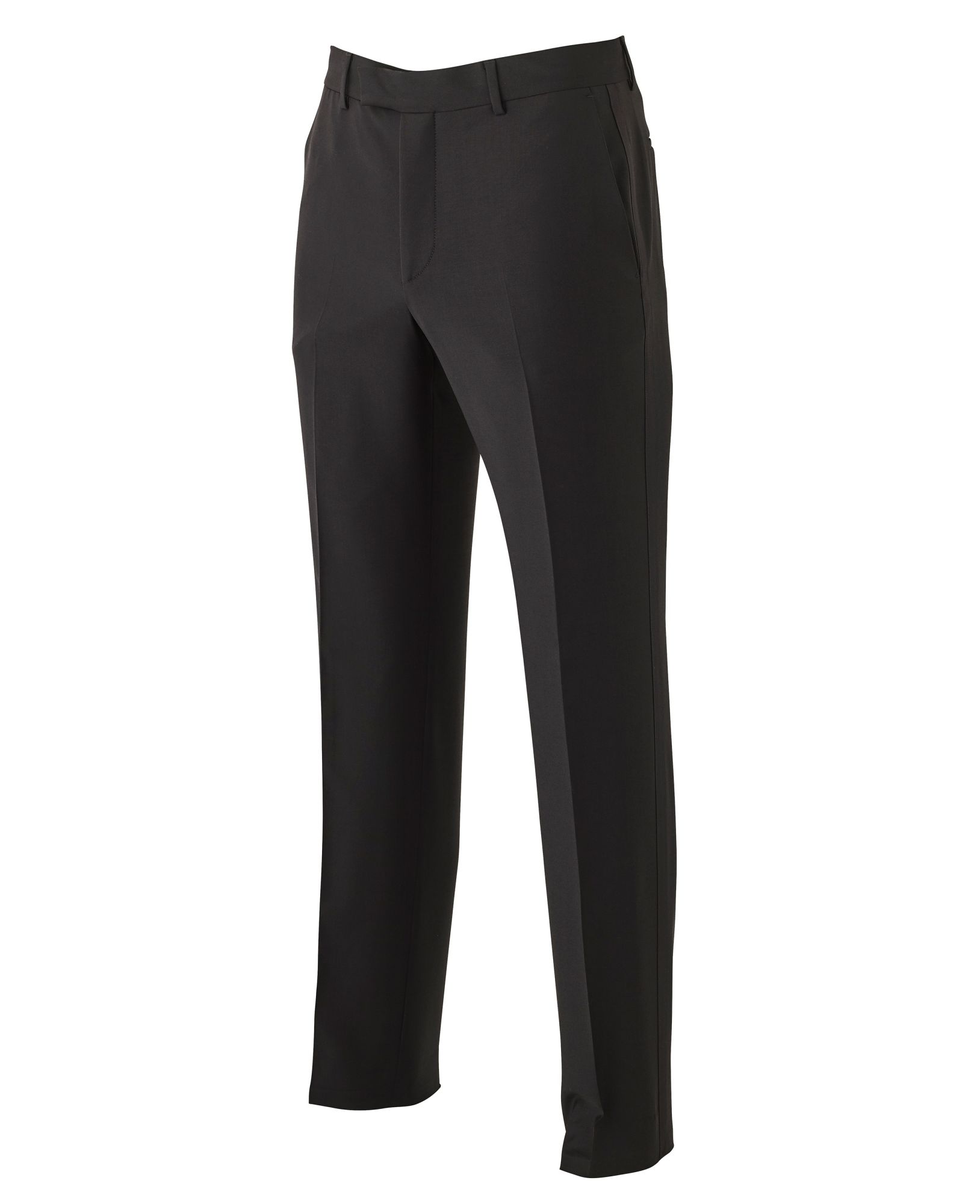 Men's Suits Black Wool-Blend Dinner Trousers 30
