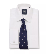 White Poplin Classic Fit Shirt - Single or Double Cuff